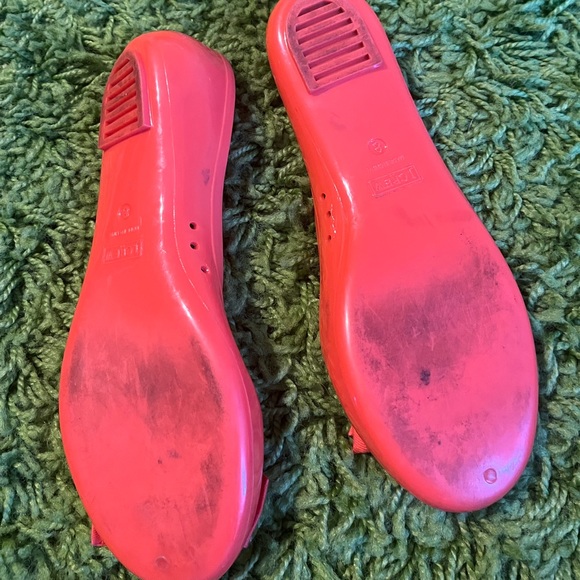 J.crew coral jelly flats w/bow ballet slip ons size 8 - Picture 5 of 7